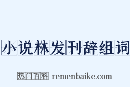 小说林发刊辞组词是什么意思的图片